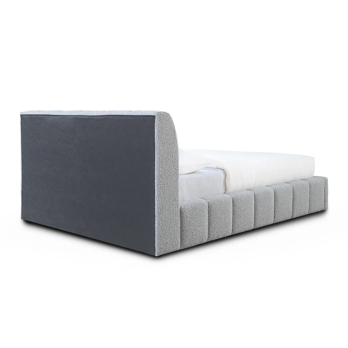 Allocco Queen Bed (Mixed Grey Boucle)