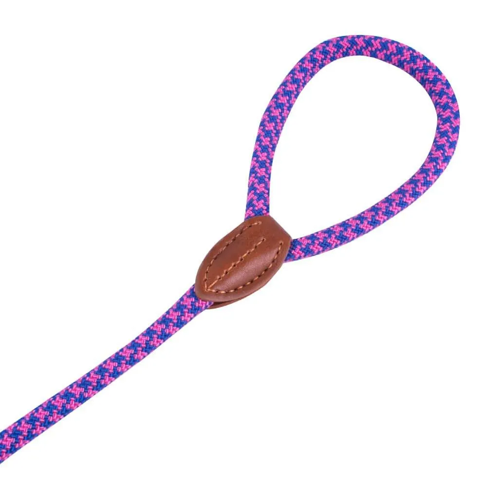 AllPetSolutions Rope Dog Lead, Pink/Blue, 120cm