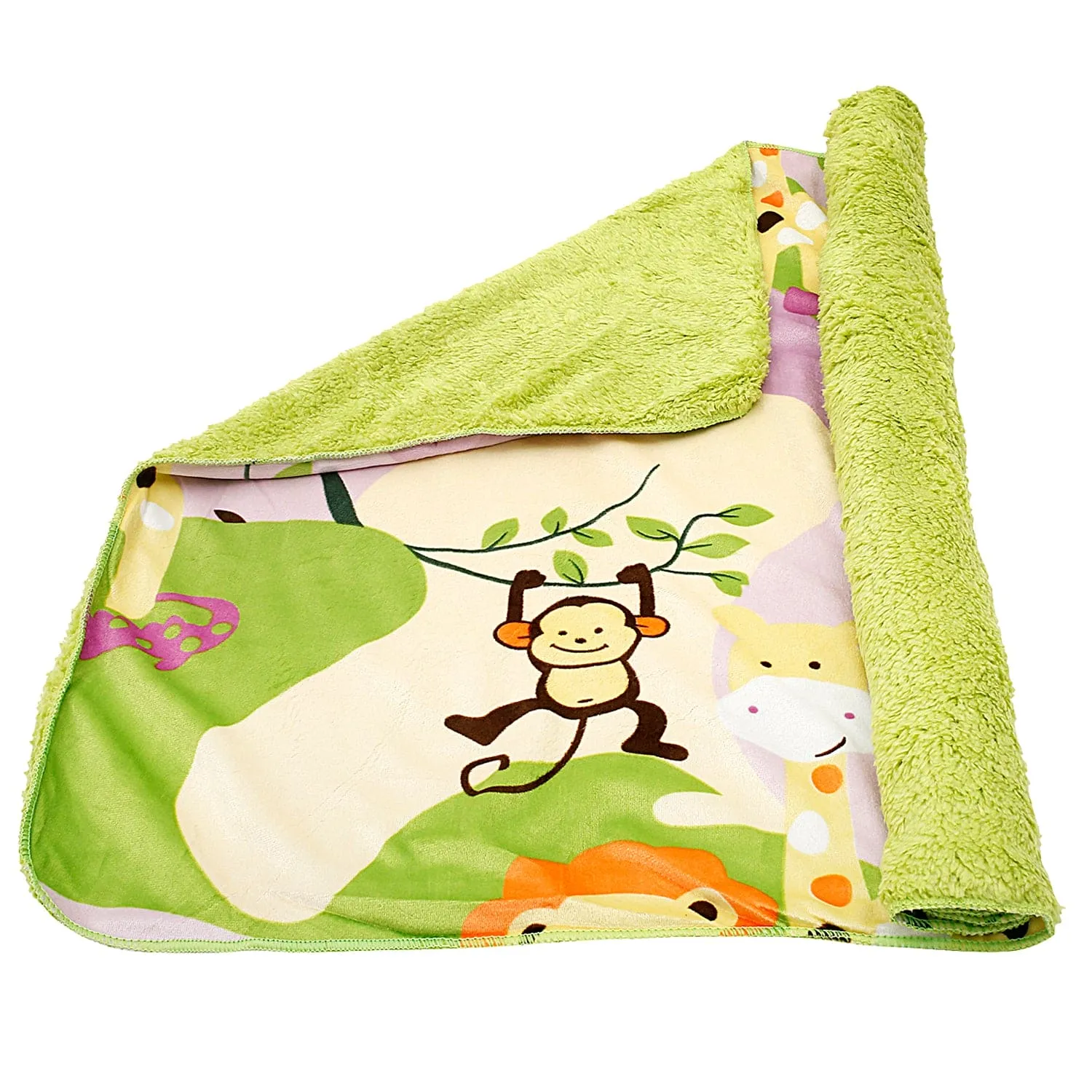 Animal Green And Purple Blanket