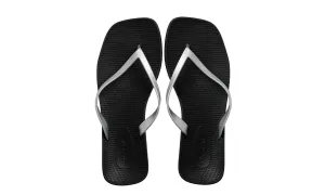 Archline Breeze Orthotic Thongs – Black/Silver