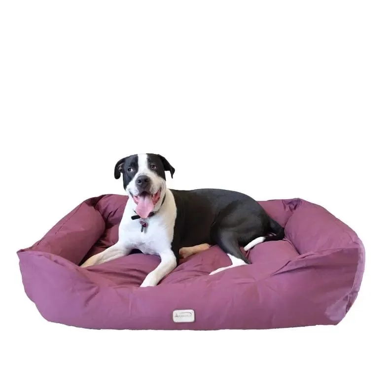 Armarkat Bolstered Dog Bed | Plush Comfort Stylish Design & Lasting Durability for Furry Friend's Ultimate Relaxation | Burgundy Elegance Integrated with Anti-Slip Innovation & Washable Dog Bed