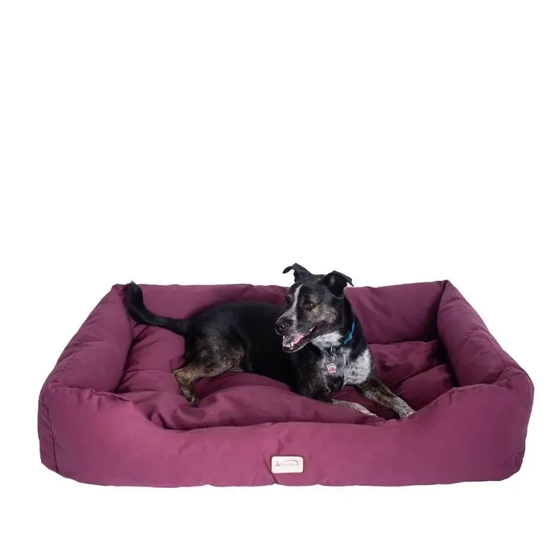 Armarkat Bolstered Dog Bed | Plush Comfort Stylish Design & Lasting Durability for Furry Friend's Ultimate Relaxation | Burgundy Elegance Integrated with Anti-Slip Innovation & Washable Dog Bed