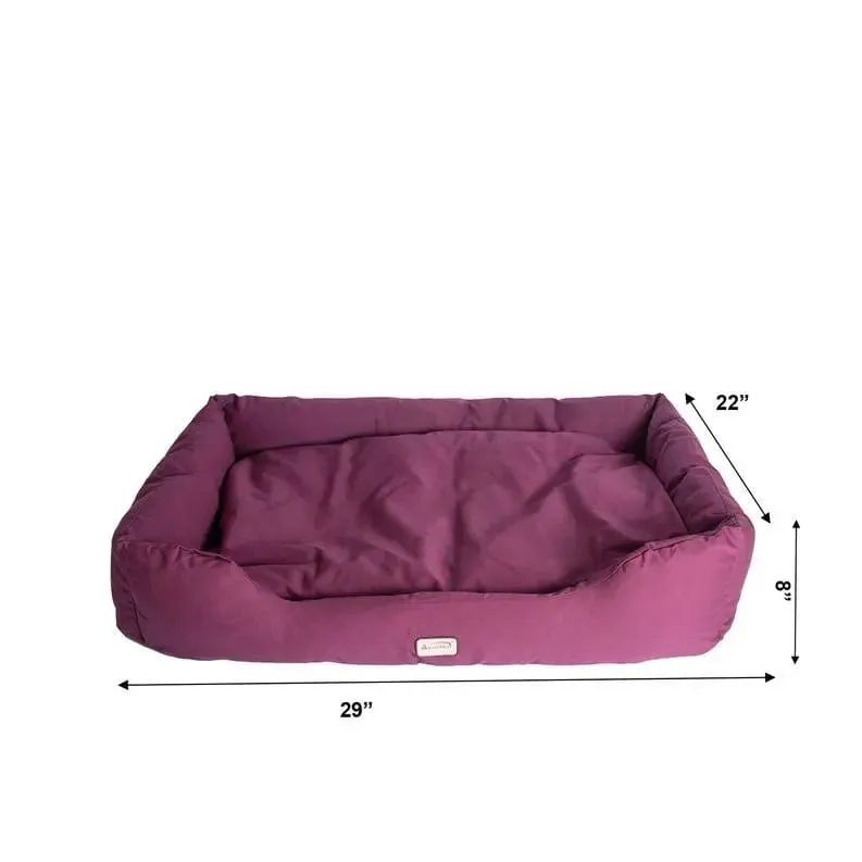 Armarkat Bolstered Dog Bed | Plush Comfort Stylish Design & Lasting Durability for Furry Friend's Ultimate Relaxation | Burgundy Elegance Integrated with Anti-Slip Innovation & Washable Dog Bed