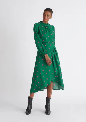 Asymmetric Polka Dot Skirt