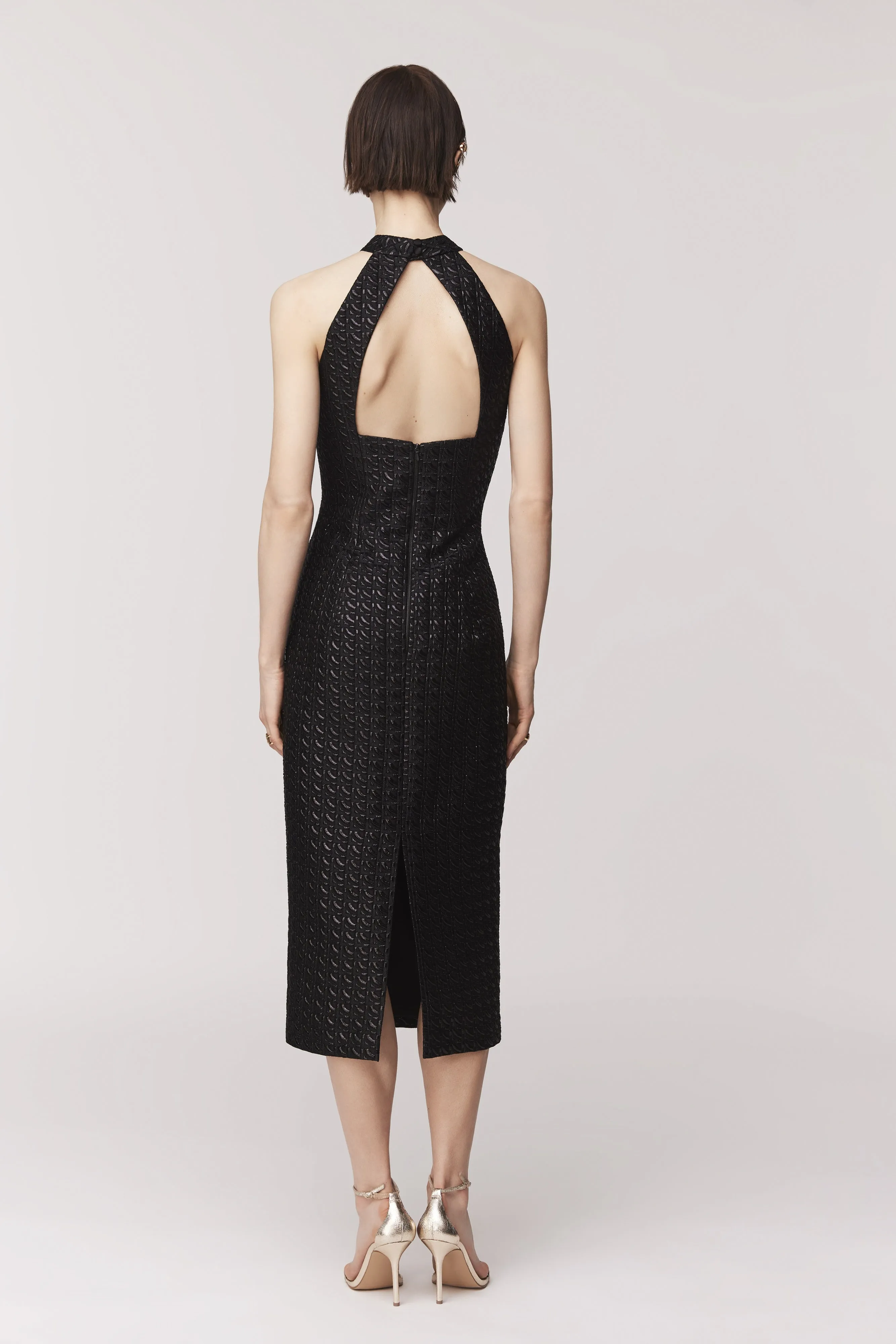 Audrey Brooks - 6714 (Short) - High-Neck Dress with Open Back