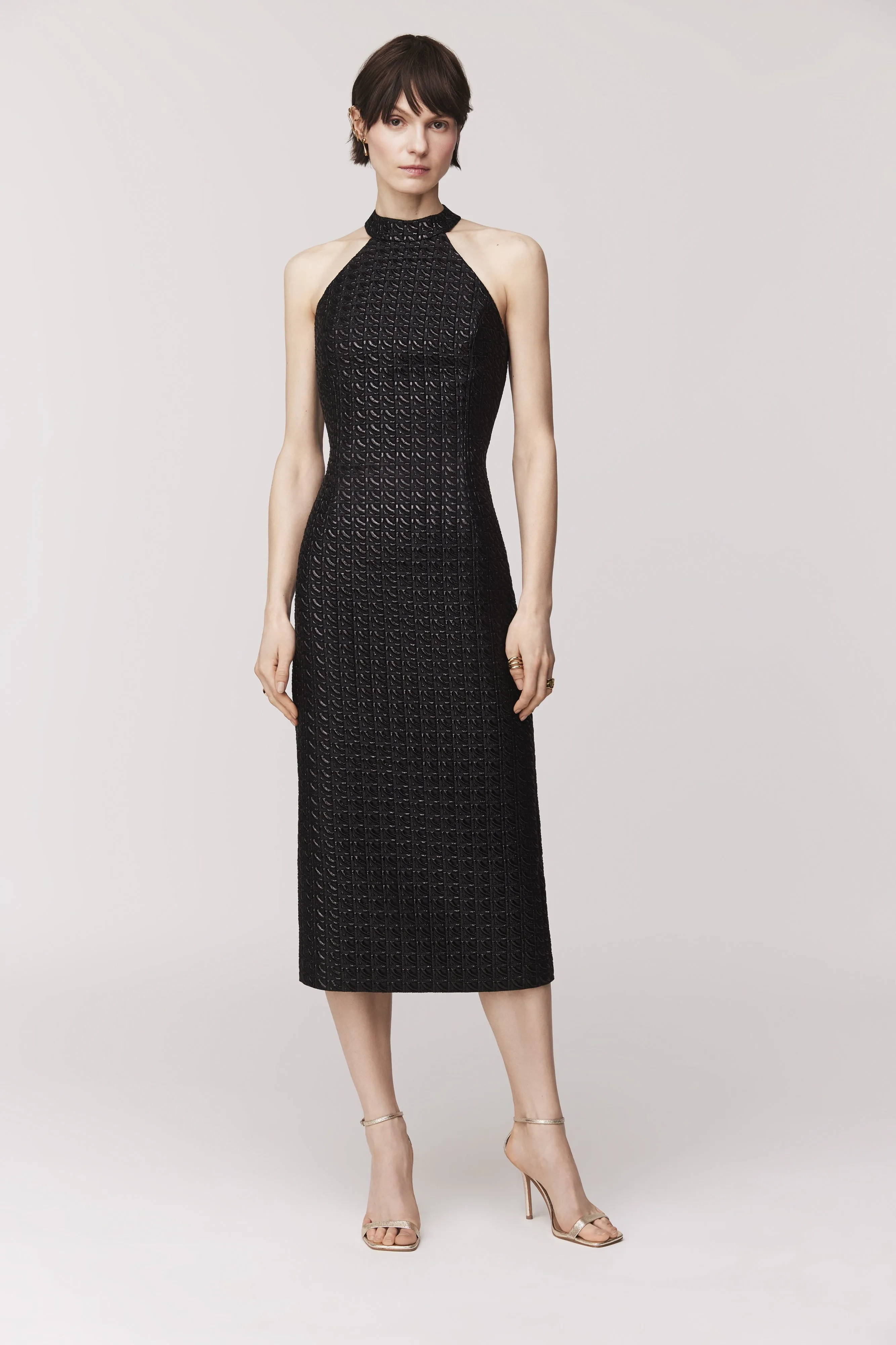 Audrey Brooks - 6714 (Short) - High-Neck Dress with Open Back