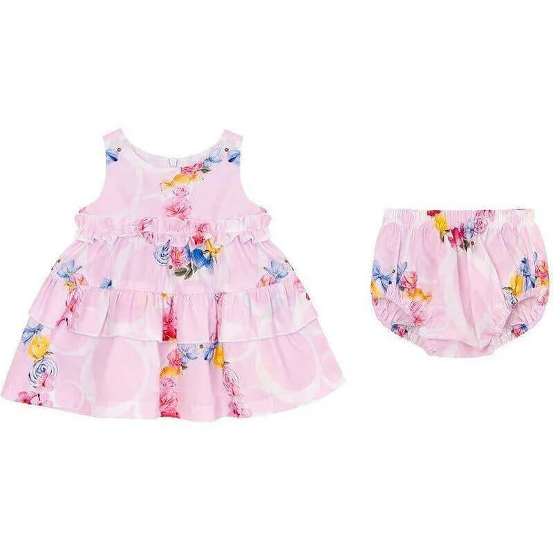 Baby Girls Pink 2 Piece Dress Set