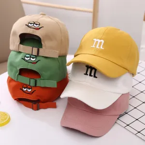 Baseball Cap Boy Letter M Embroidered Children's Cotton Spring and Autumn Hat Cap