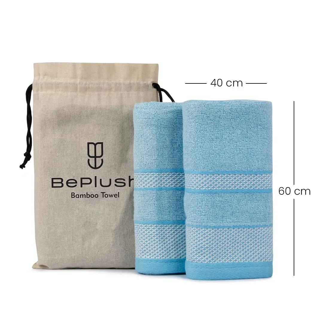 BePlush Zero Twist Bamboo Hand Towels : Ultra Soft, Highly Absorbent, Quick Dry, Anti Bacterial Napkins for Hand Towel || 450 GSM, 40 X 60 cms (6, Pink, Sky Blue, Yellow)