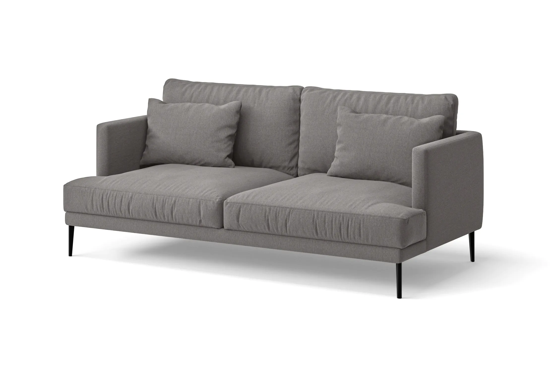 Bisceglie 2 Seater Sofa Grey Linen Fabric