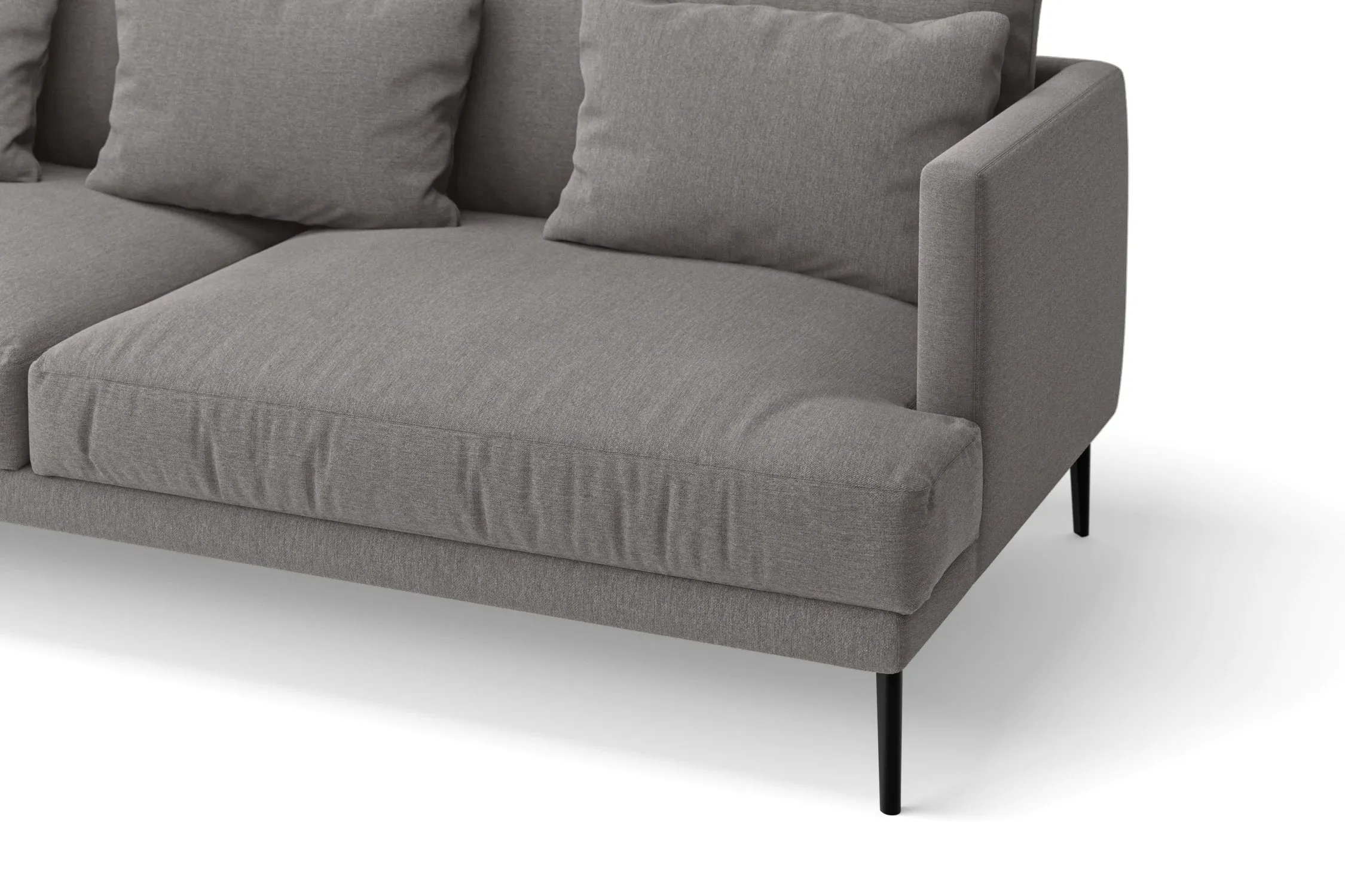 Bisceglie 2 Seater Sofa Grey Linen Fabric