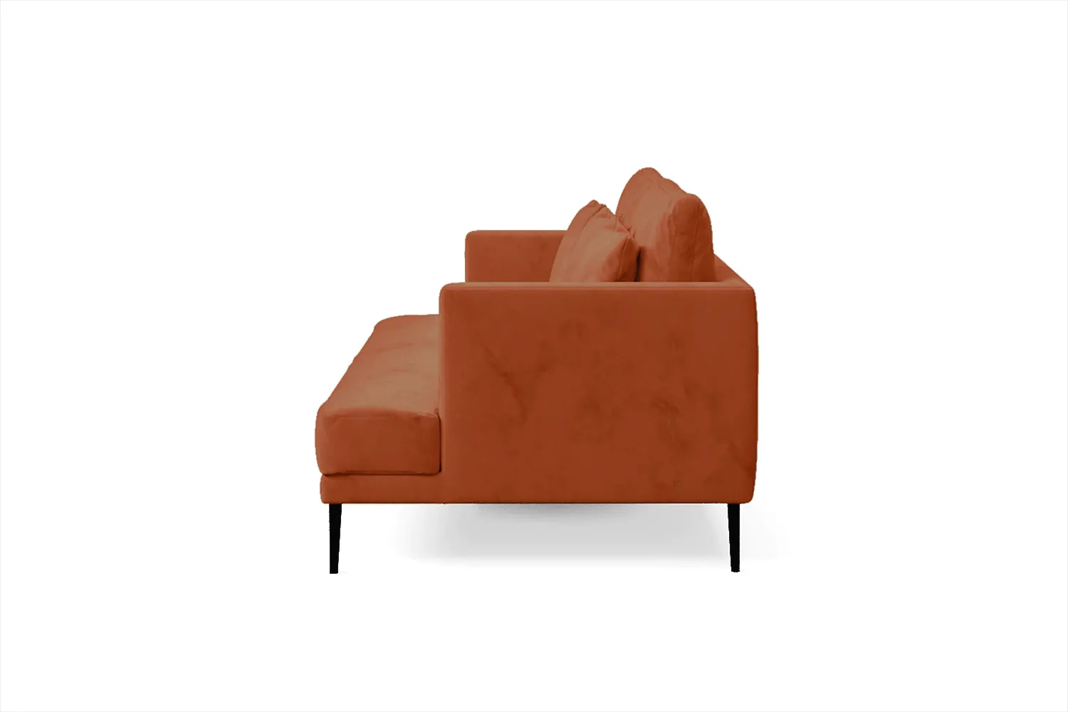 Bisceglie 3 Seater Sofa Orange Velvet