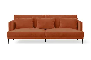 Bisceglie 3 Seater Sofa Orange Velvet