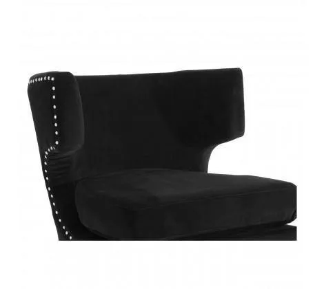 Black Velvet Townhouse Chair