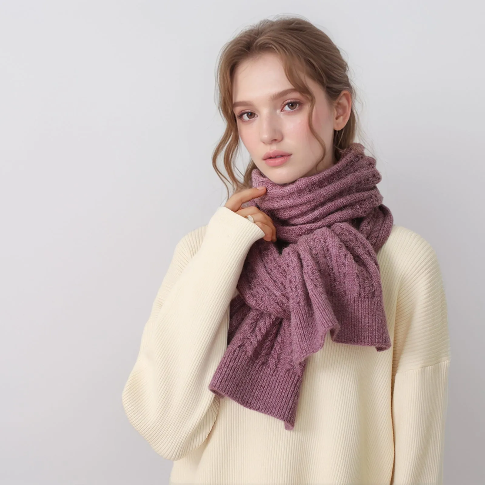 Cozy Warm Stylish Elegant Trendy Thick Modern Soft Comfortable Knitted Scarf