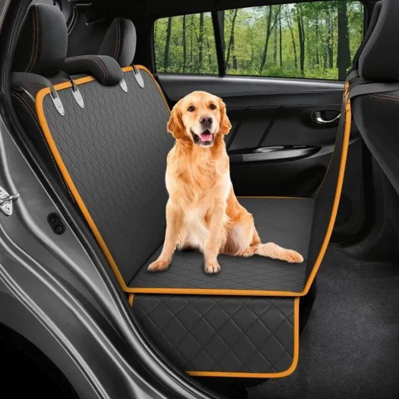 Dog Car Hammock Seat Cover: Waterproof Pet Travel Mat for Dogs - Secure Cozy Ride