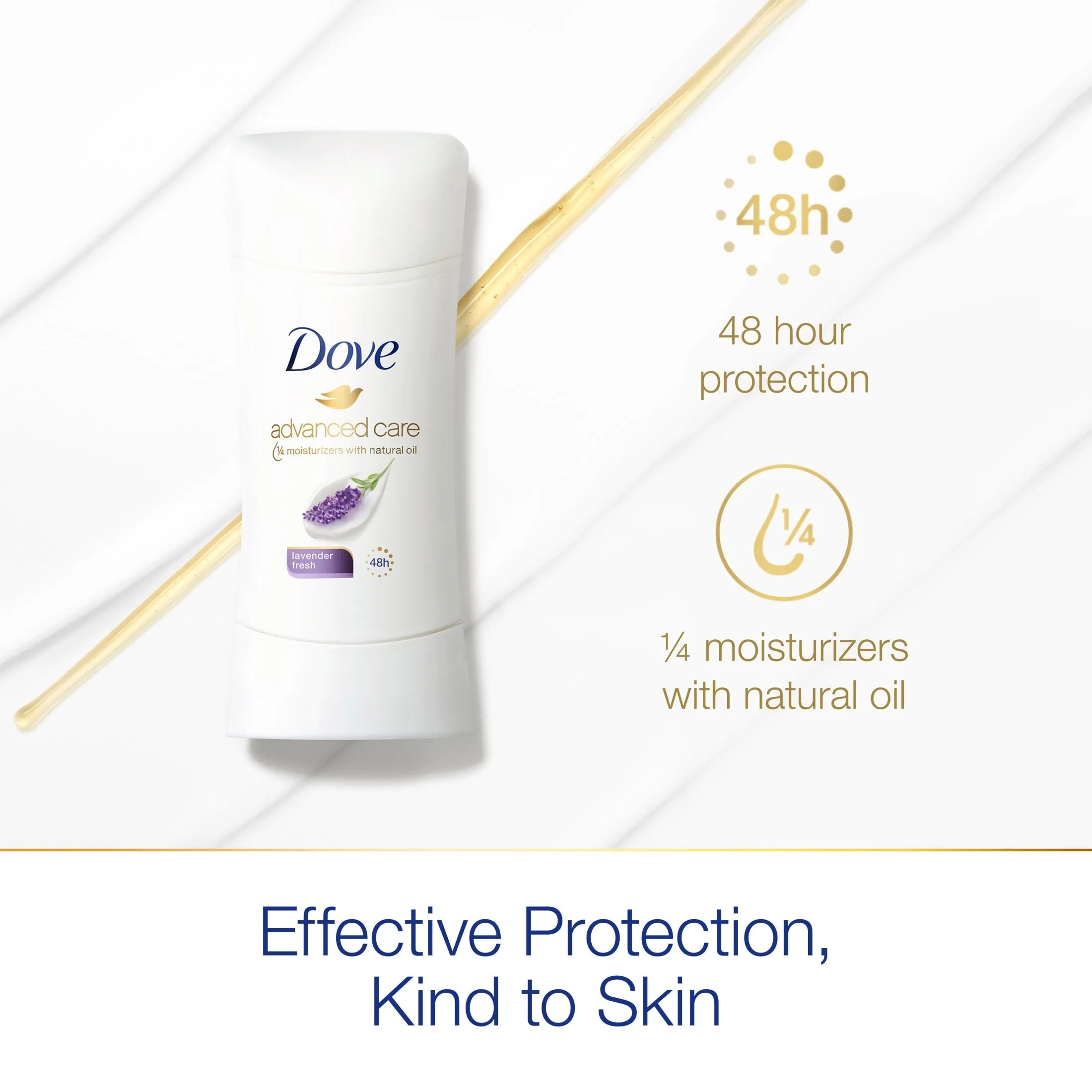 Dove Advanced Care Long Lasting Women's Antiperspirant Deodorant Stick, Lavender Fresh, 2.6 oz