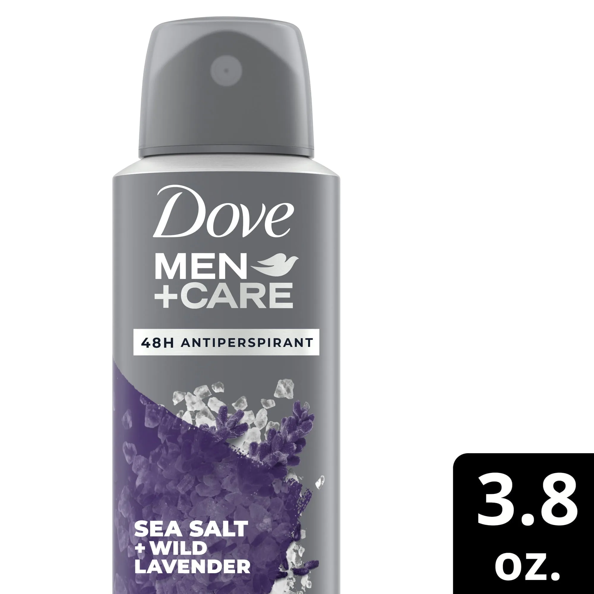 Dove Men Care Antiperspirant Deodorant Dry Spray, Sea Salt and Wild Lavender, 3.8 oz