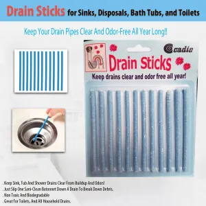 Drain Sticks for Sinks, Disposals, Bath Tubs, and Toilets