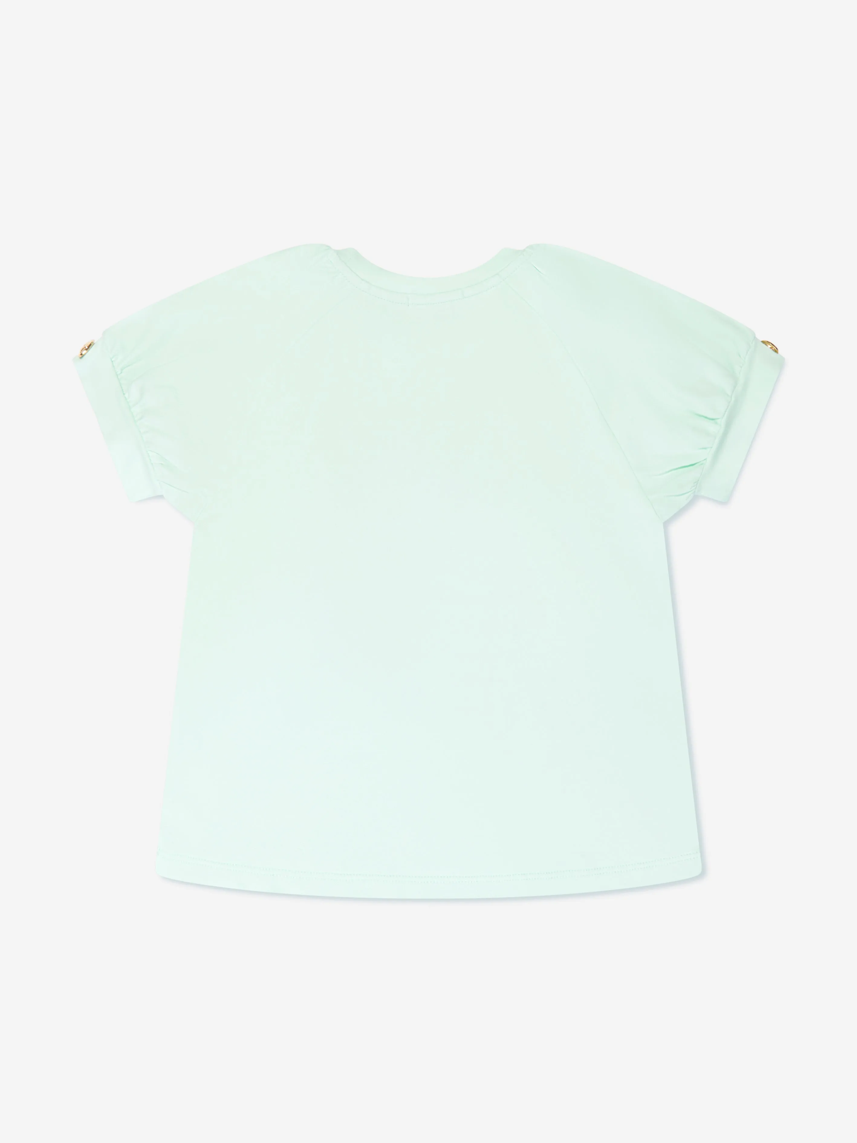 Escada Girls Embroidered Logo T-Shirt in Blue