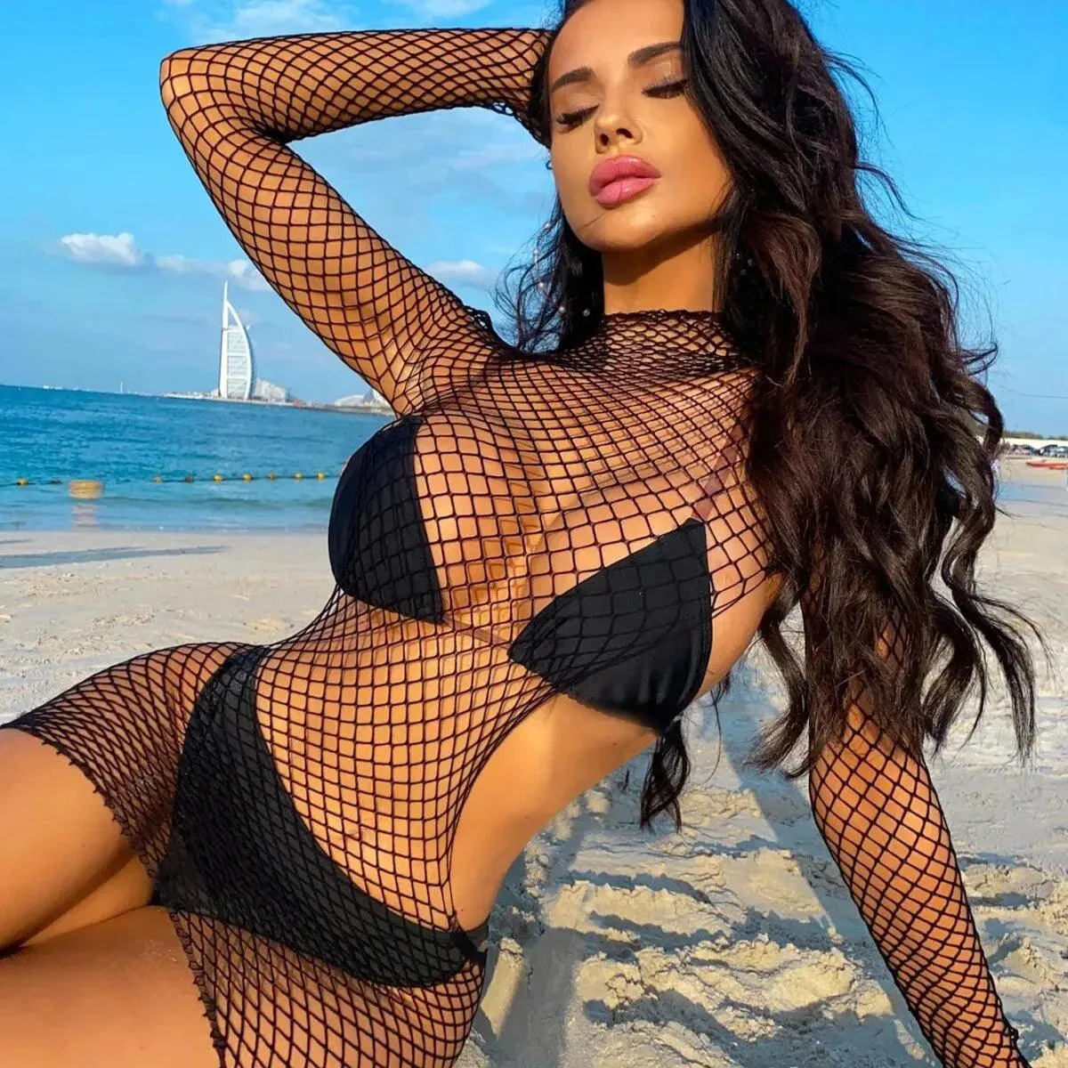 Fishnet Dress: Beach Cover-Up - Stylish & Trendy Fashion Choice