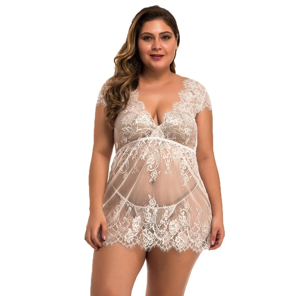 Full size sexy lingerie full lace