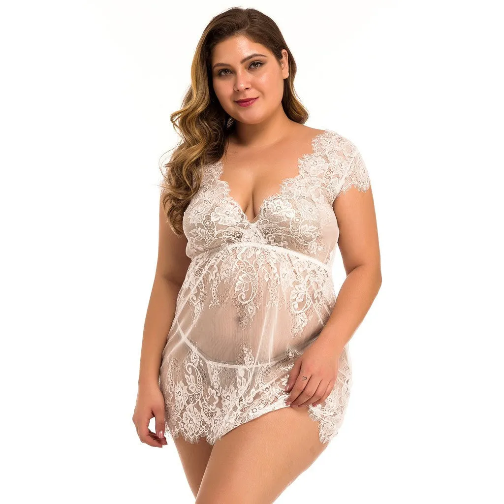 Full size sexy lingerie full lace