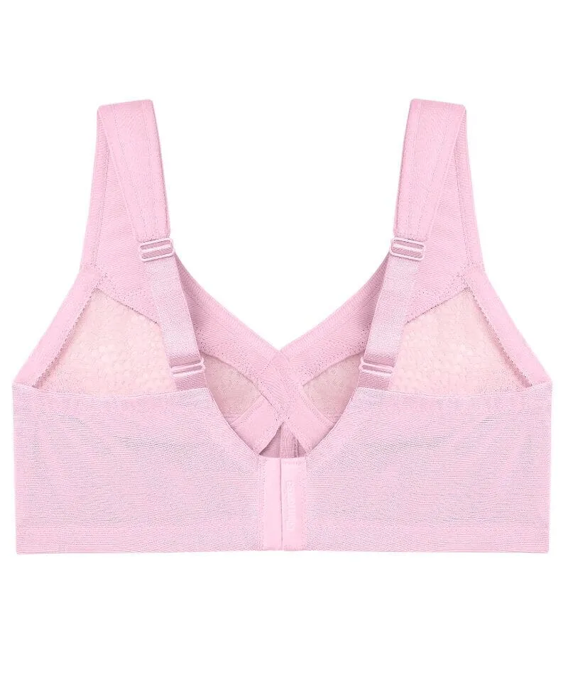 Glamorise Magiclift Moisture Control Wire-Free Bra - Pink Heather