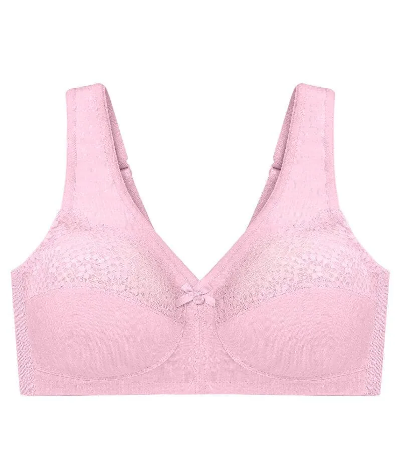 Glamorise Magiclift Moisture Control Wire-Free Bra - Pink Heather