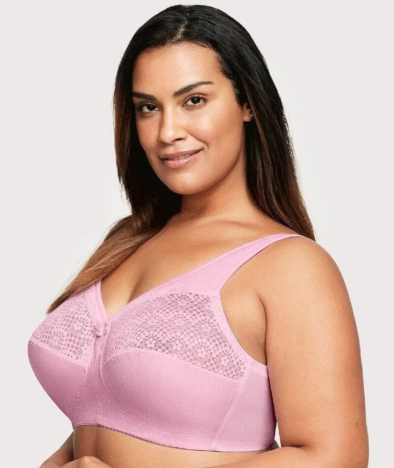 Glamorise Magiclift Moisture Control Wire-Free Bra - Pink Heather