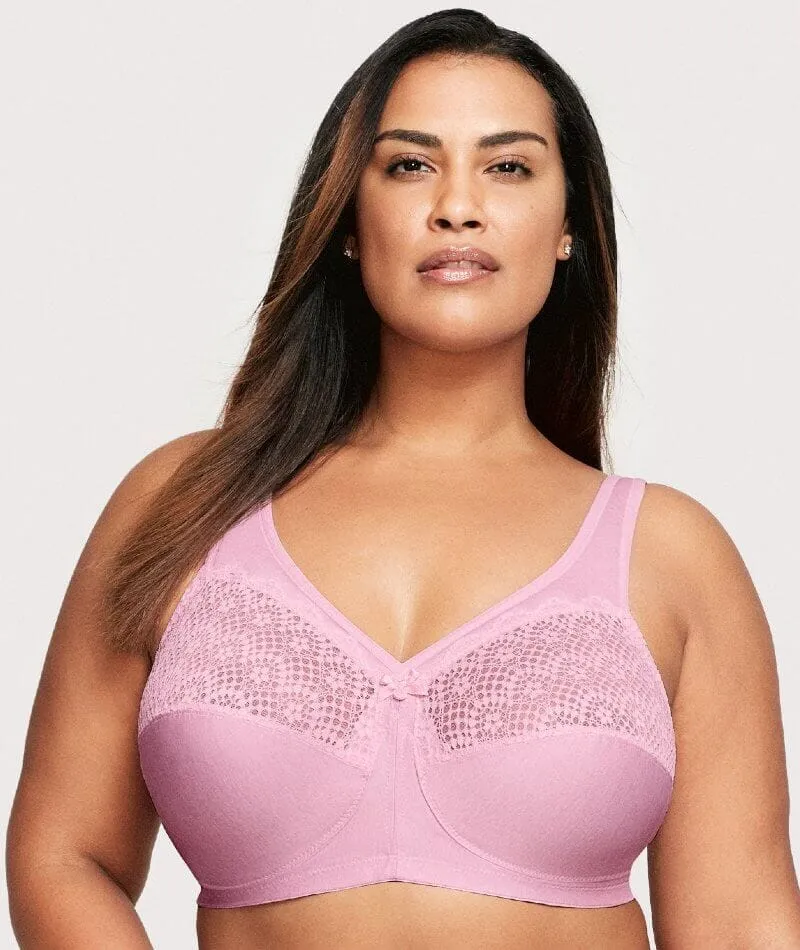 Glamorise Magiclift Moisture Control Wire-Free Bra - Pink Heather