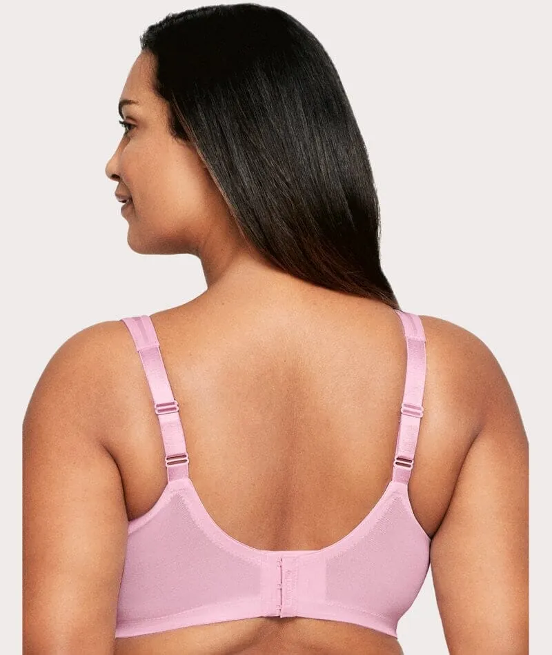 Glamorise Magiclift Moisture Control Wire-Free Bra - Pink Heather