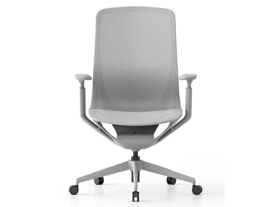 Gravity Ergonomic Office Chair - Light Grey Frame - Light Grey Mesh