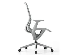 Gravity Ergonomic Office Chair - Light Grey Frame - Light Grey Mesh