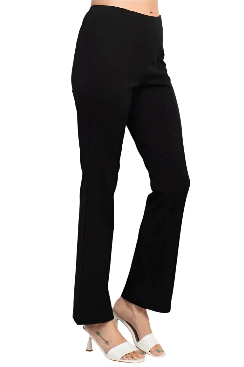 Hope & Harlow mid waist solid straight leg millennium pant