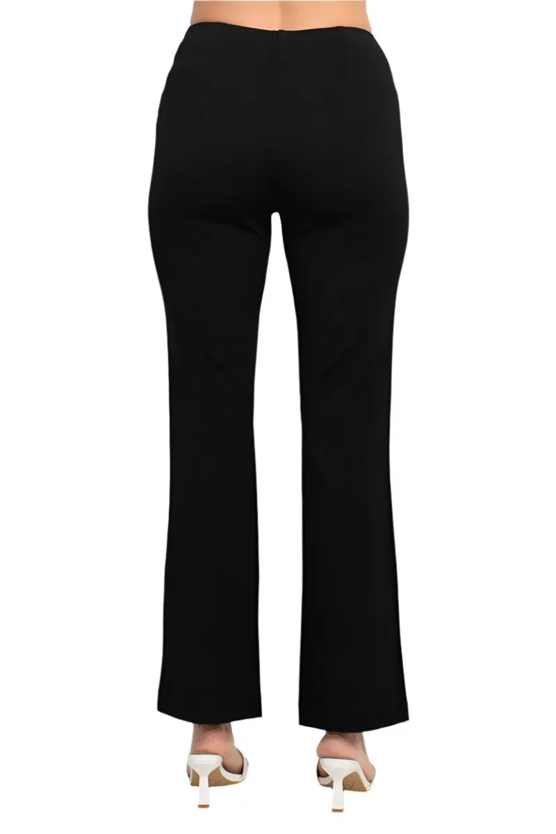 Hope & Harlow mid waist solid straight leg millennium pant