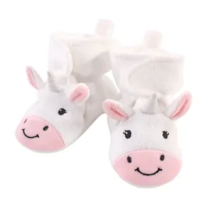 Hudson Baby Cozy Fleece Booties, Magical Unicorn