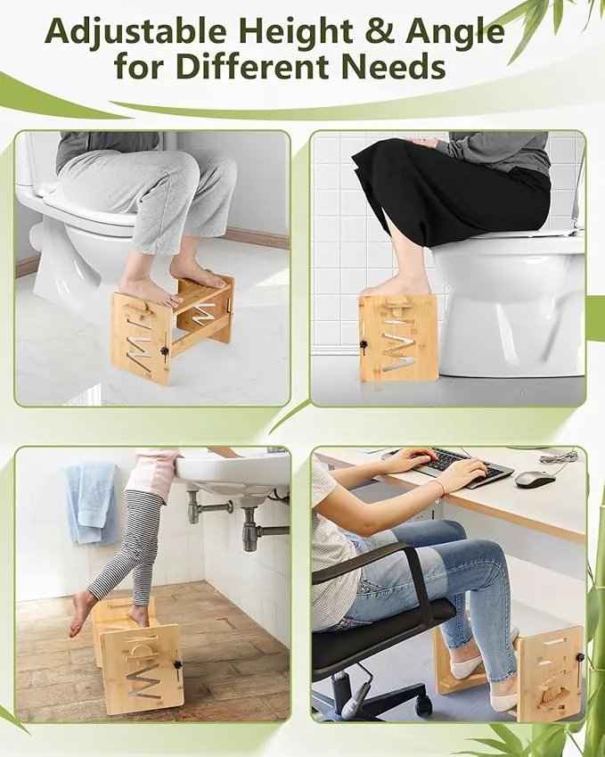 Hybodies Bamboo Toilet Stool