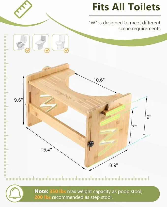 Hybodies Bamboo Toilet Stool