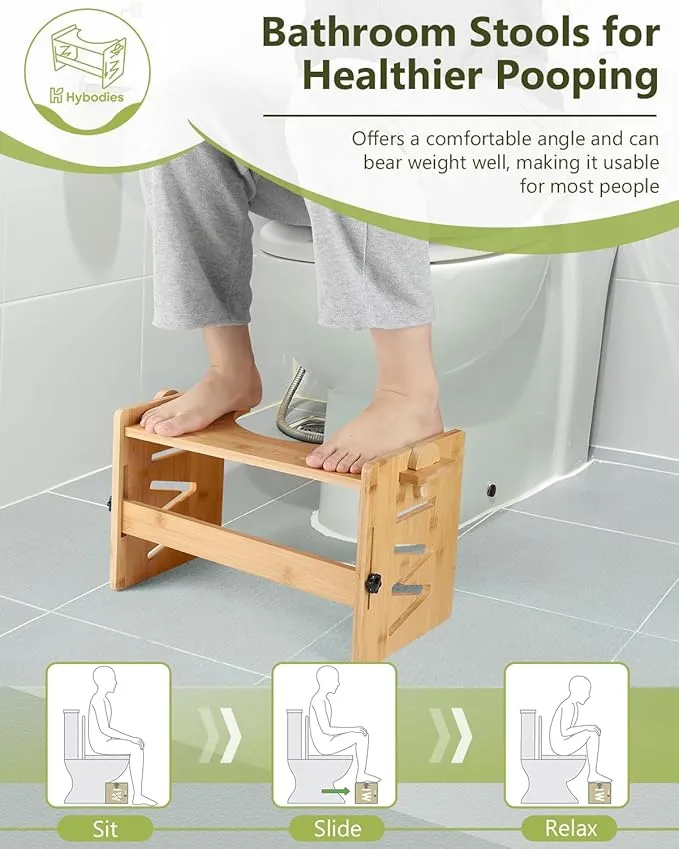 Hybodies Bamboo Toilet Stool