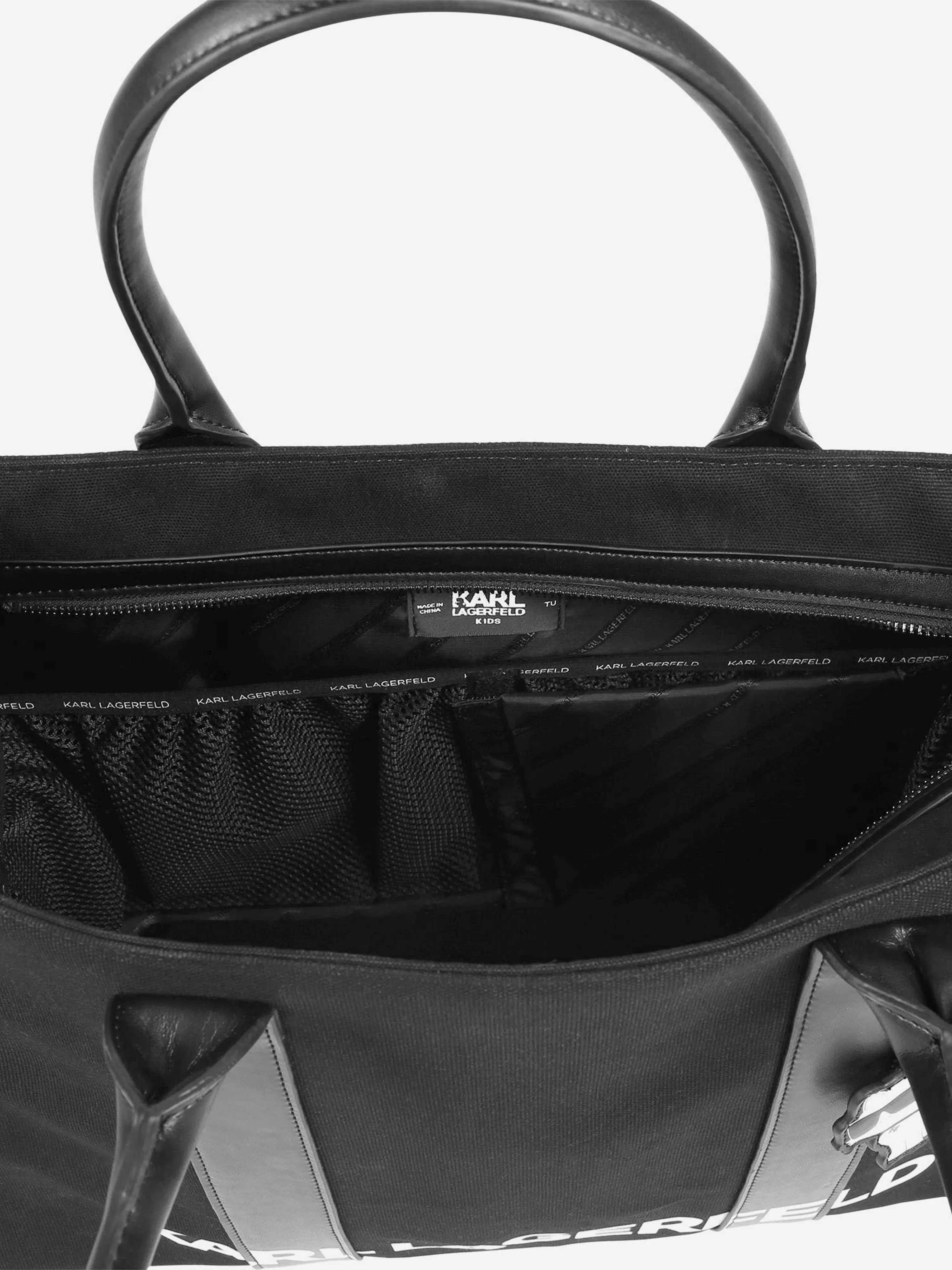 Karl Lagerfeld Baby Logo Changing Bag in Black (42cm)