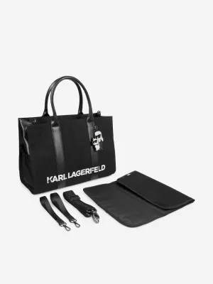 Karl Lagerfeld Baby Logo Changing Bag in Black (42cm)