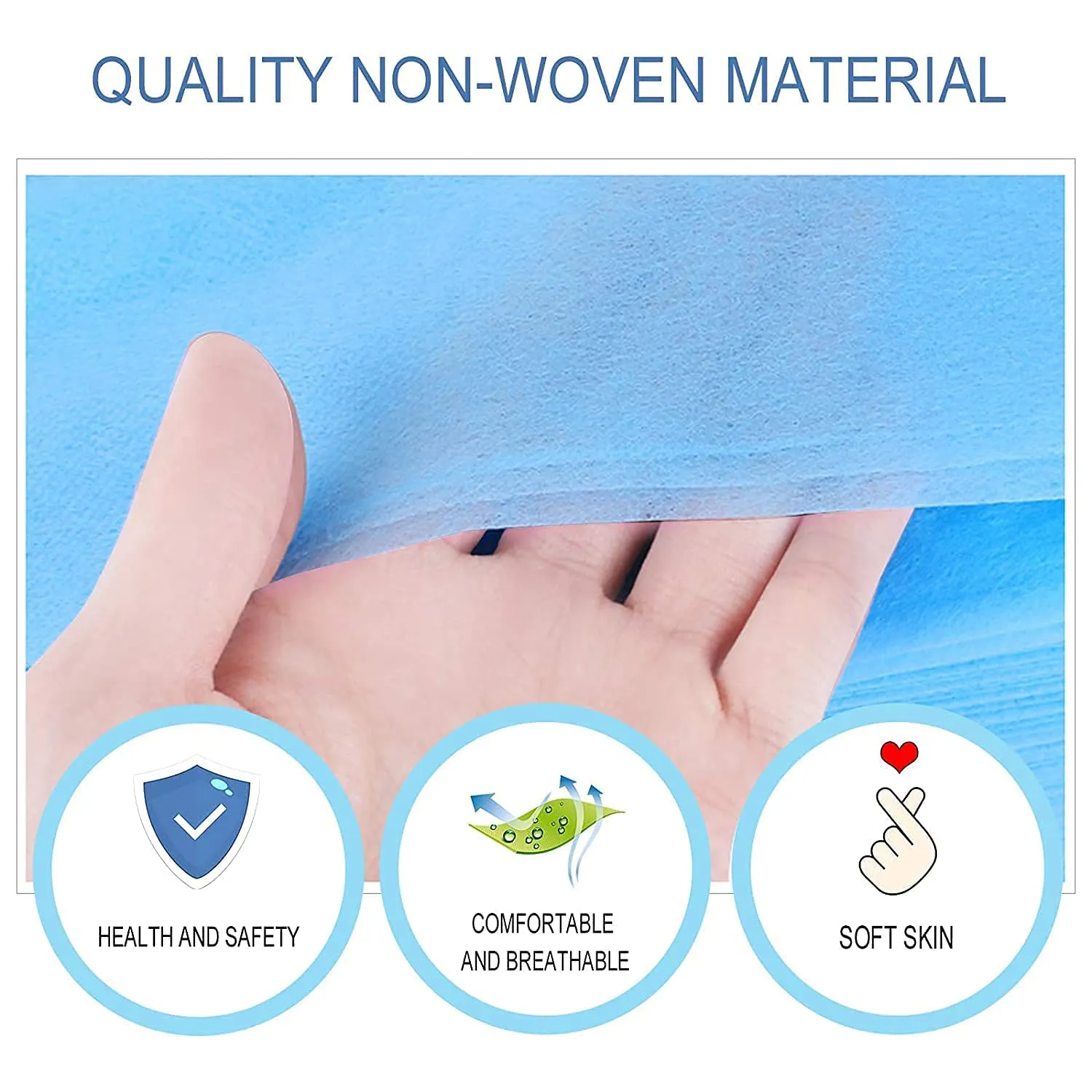 KUDIZE Disposable Non-Woven Laminated Water Proof 30 GSM Bed Sheet for Hospital; Hotel; Spa and Beauty Parlor (63 x 80 Inch)(160.00 x 203.20 cm) (Pack of 5)