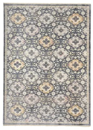 Kyra KYR3858F Grey/Yellow Rug