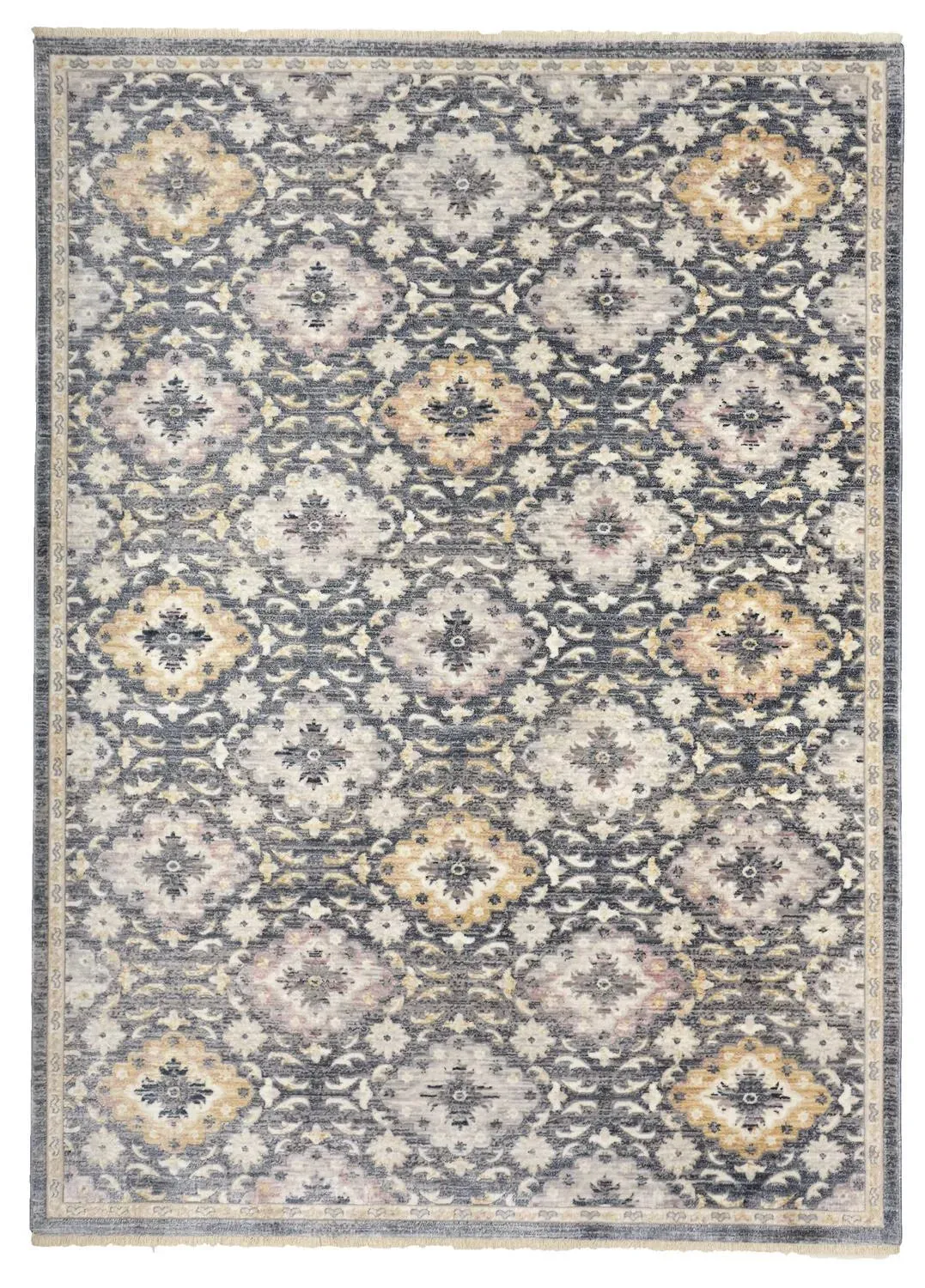 Kyra KYR3858F Grey/Yellow Rug