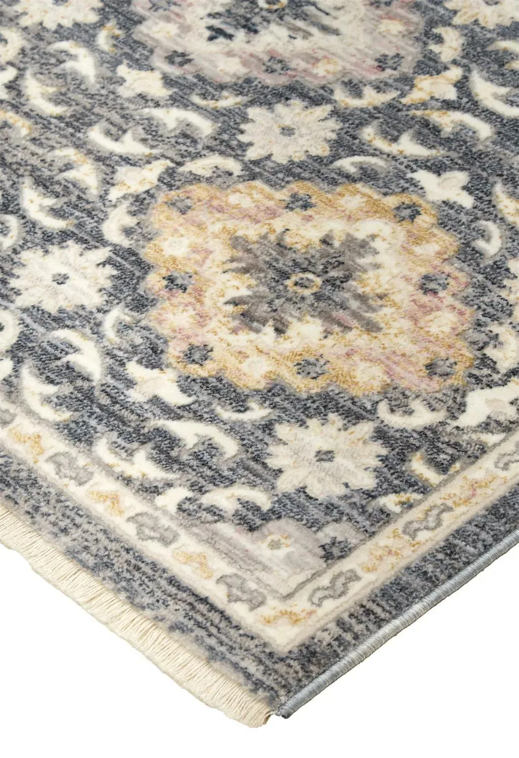 Kyra KYR3858F Grey/Yellow Rug