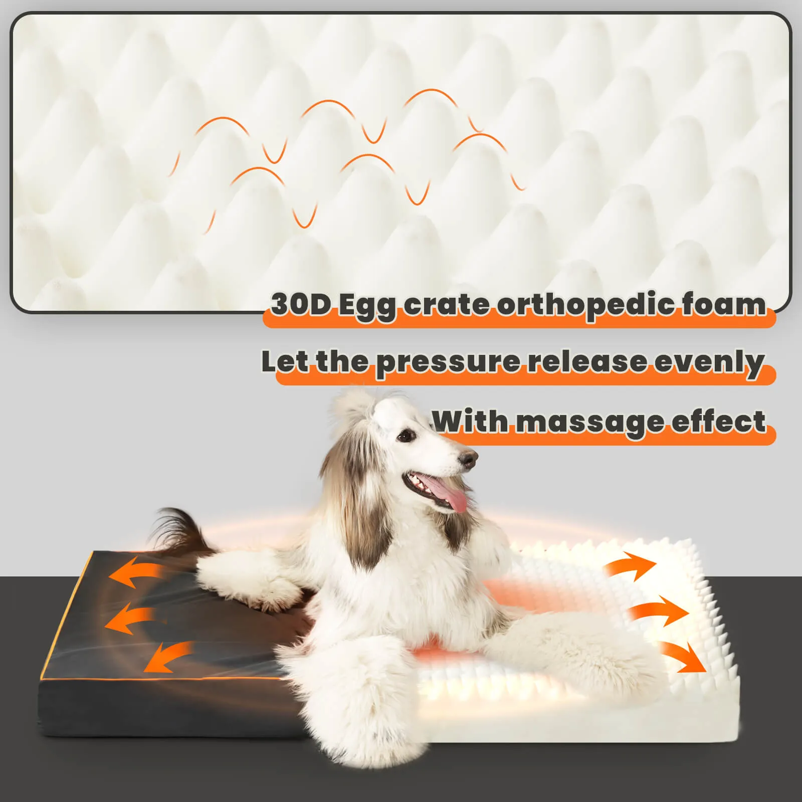 Laifug Egg-Crate Foam Dog Bed