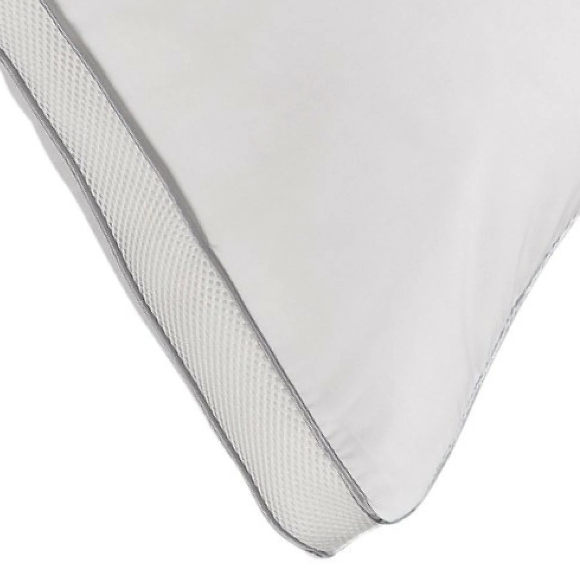 Luxury Cotton Mesh Gusseted Pillow – Hypoallergenic, Medium Density for All Sleep Positions