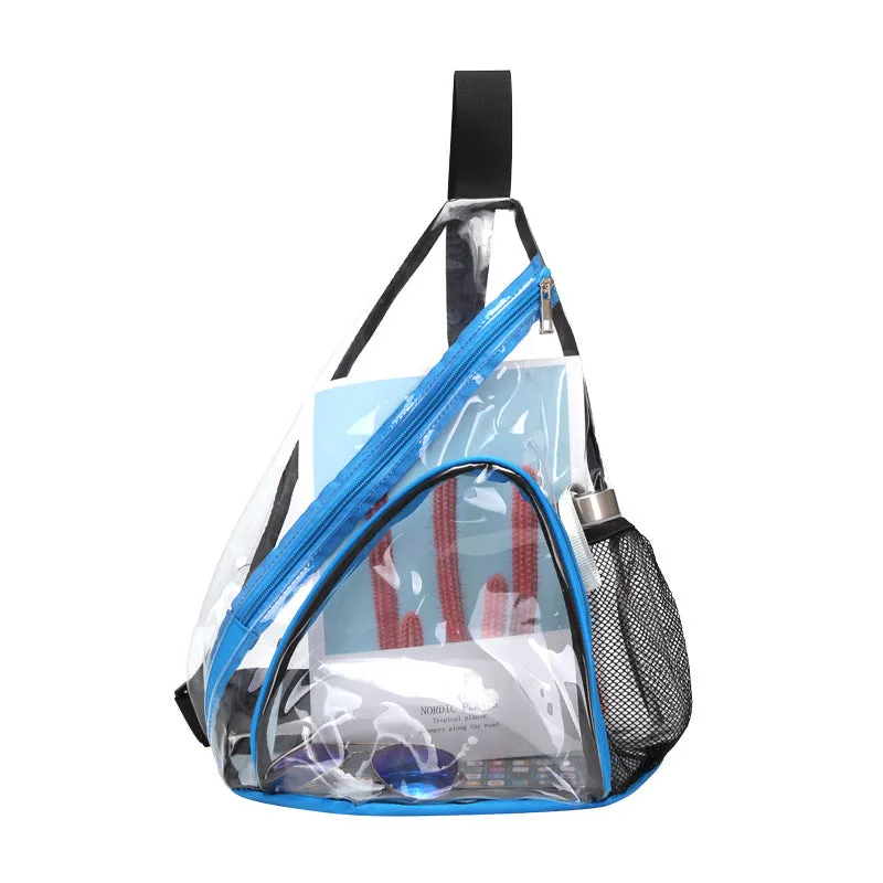 Men Women Waterproof Lightweight Transparent PVC Shoulder Bag