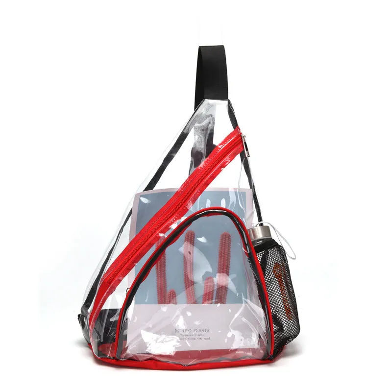 Men Women Waterproof Lightweight Transparent PVC Shoulder Bag